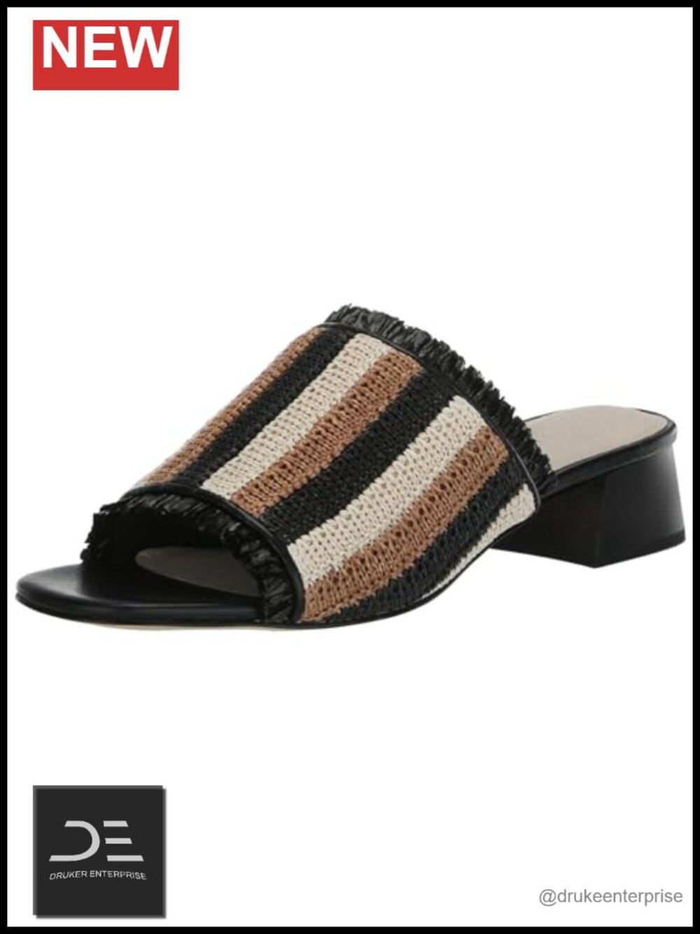 Heeled Sandals with Cushioned Footbed, Arch Support, Slip-On, Cotton Upper,